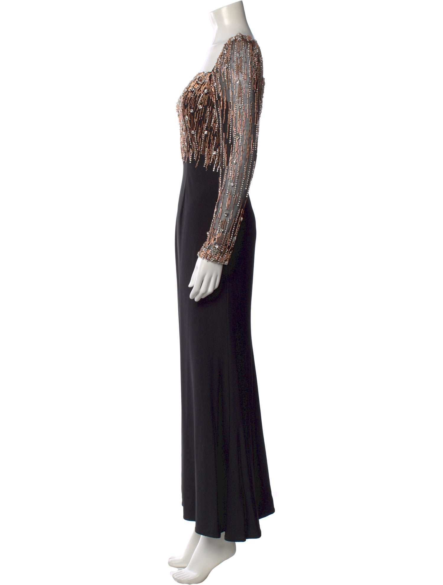 Mac Duggal Square Neckline Long Dress