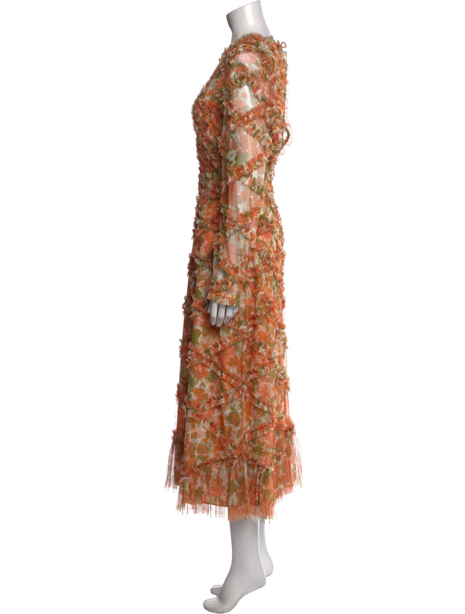 Mac Duggal Floral Print Long Dress w/ Tags