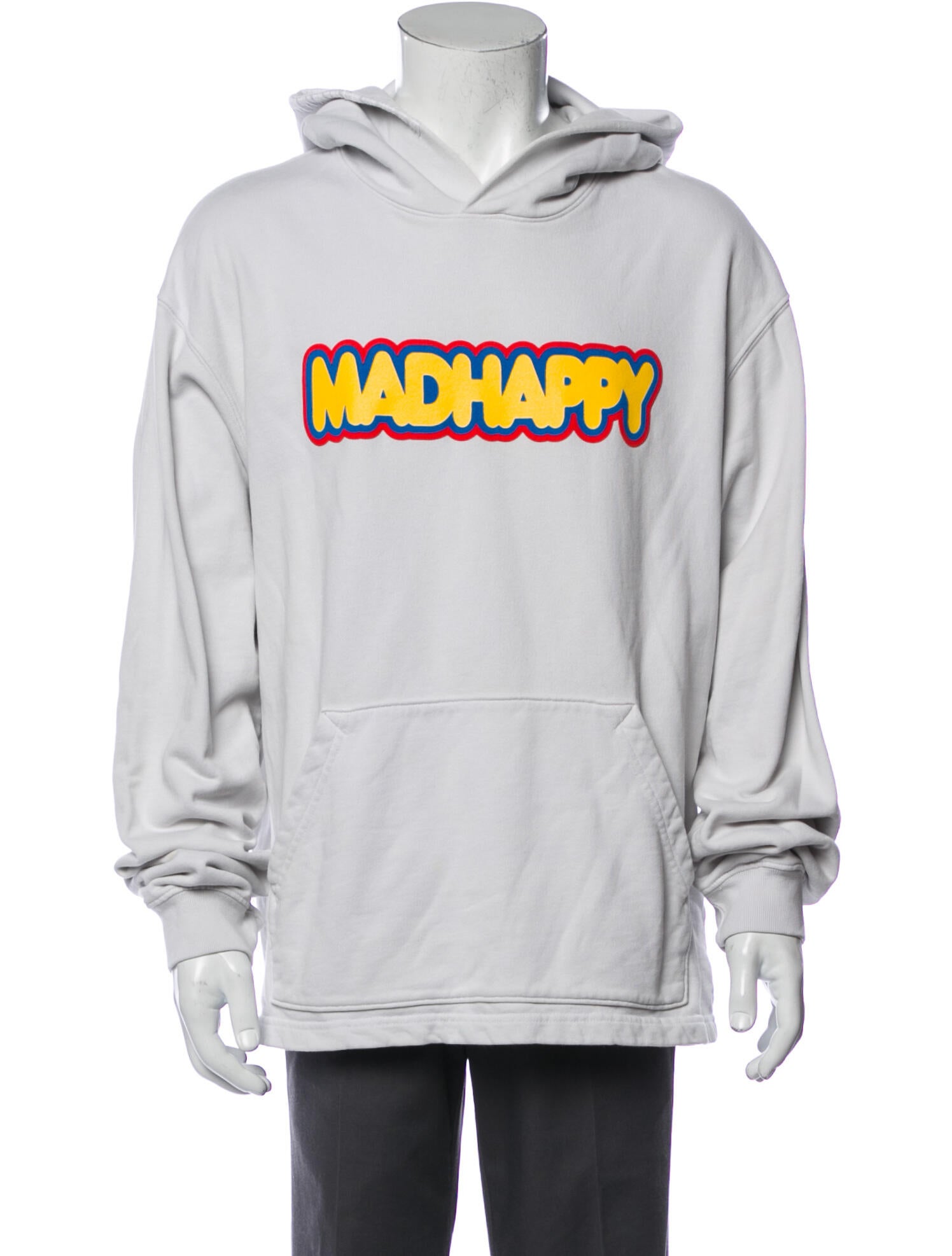 Madhappy Graphic Print Crew Neck Hoodie Grey Sweatshirts & Hoodies
