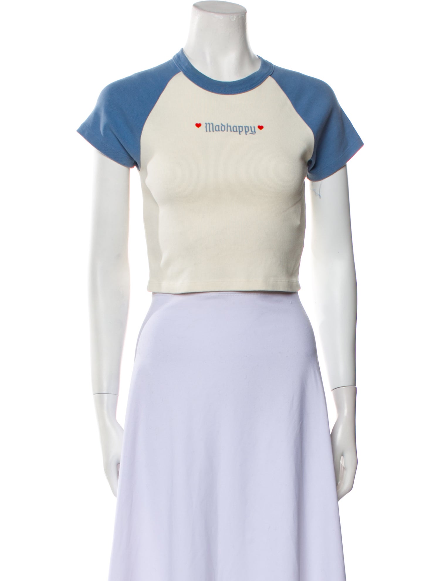 Madhappy Graphic Print Crew Neck Crop Top