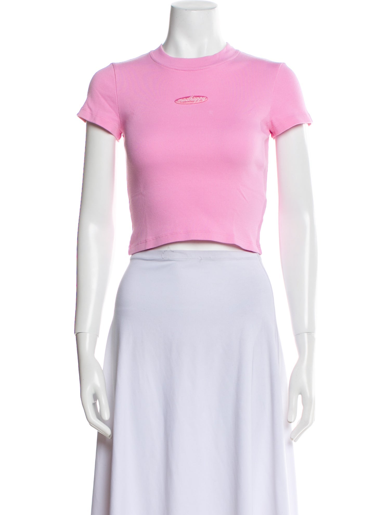 Madhappy Crew Neck Short Sleeve Crop Top