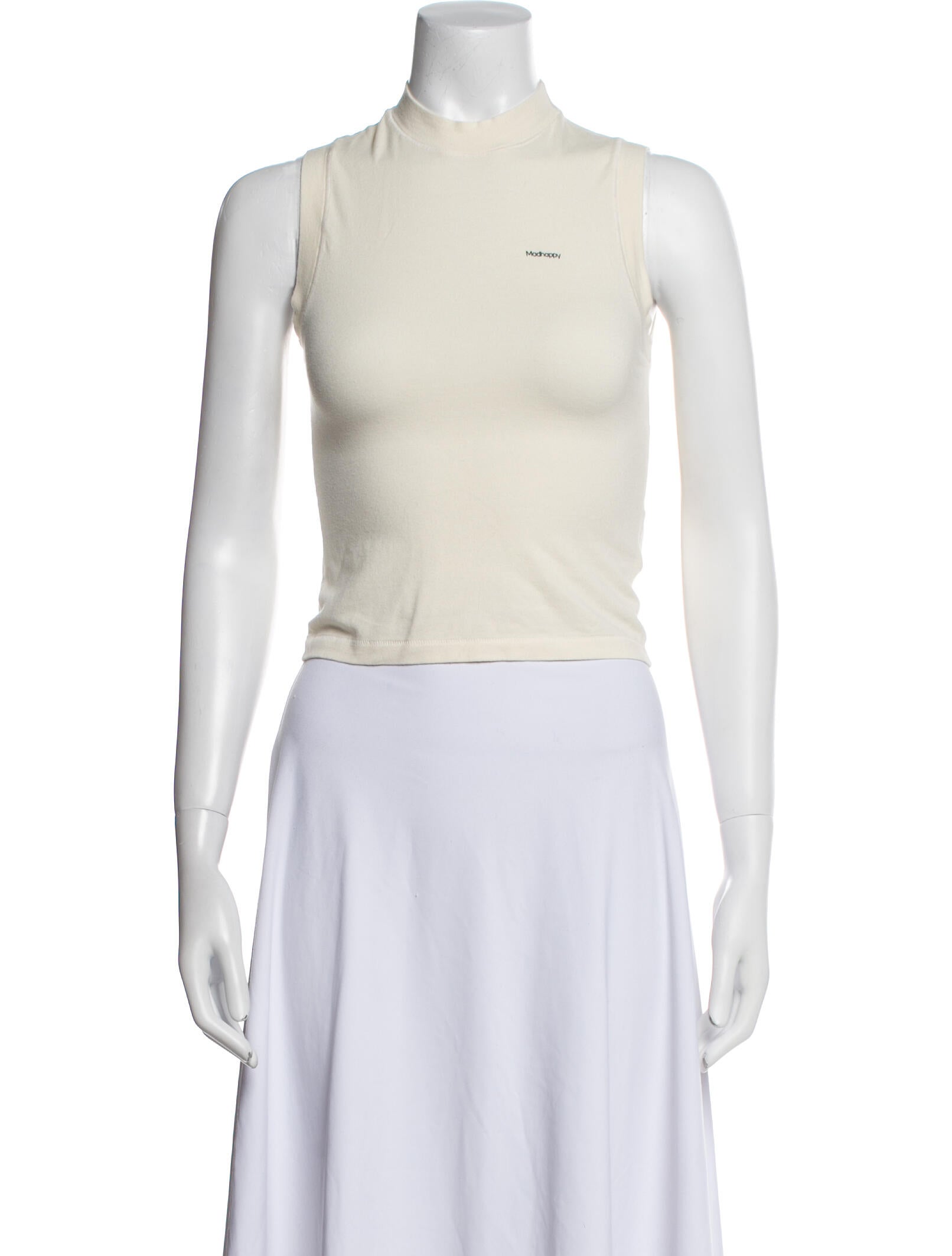 Madhappy Mock Neck Sleeveless Crop Top