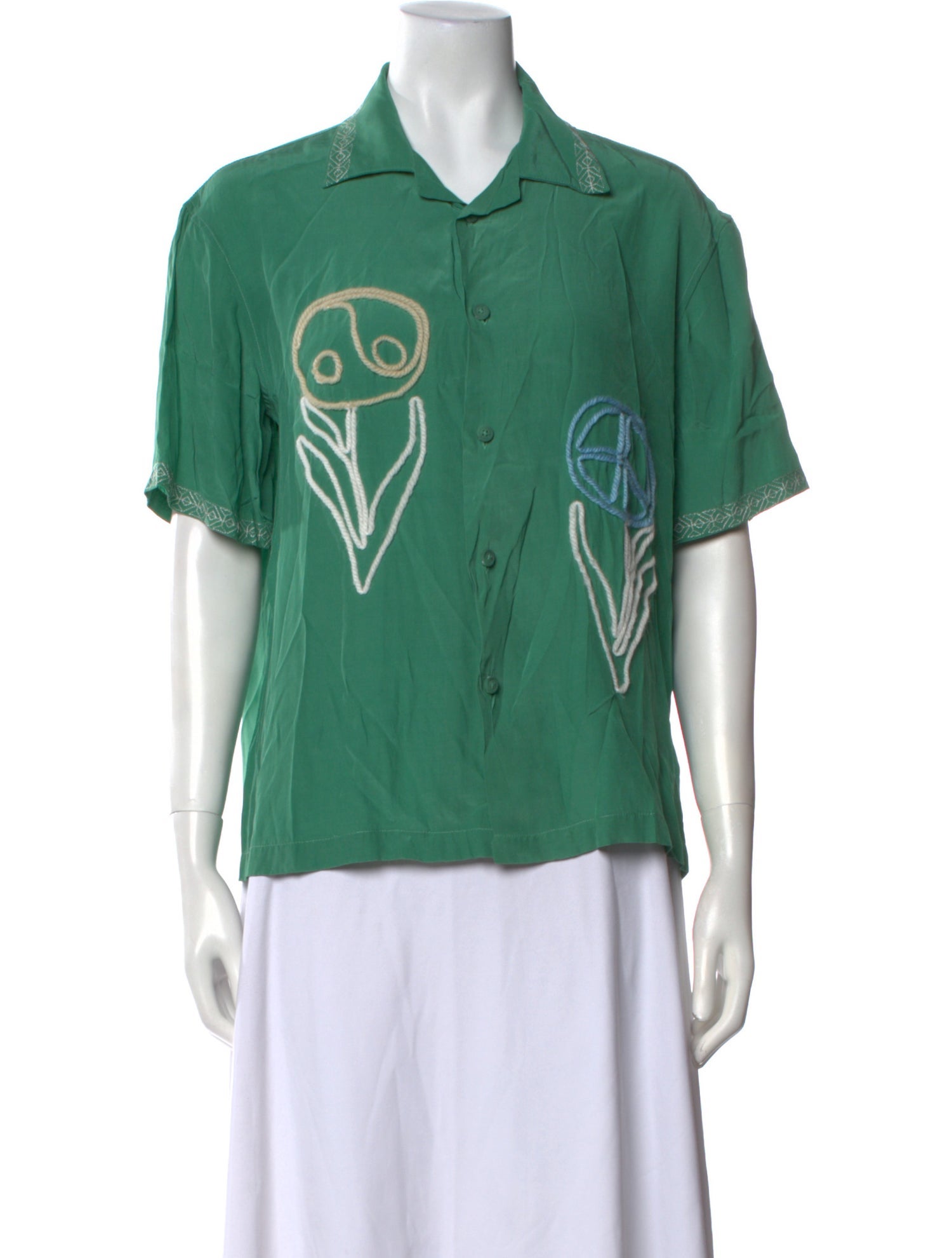 Madhappy Short Sleeve Button-Up Top