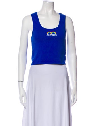 Madhappy Graphic Print Scoop Neck Crop Top