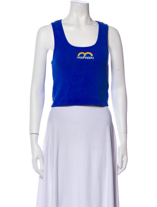 Madhappy Graphic Print Scoop Neck Crop Top