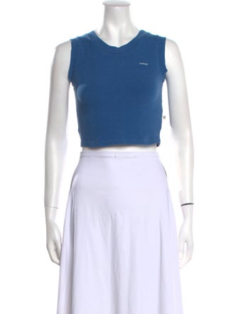 Madhappy Crew Neck Sleeveless Crop Top