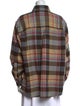 Madhappy Plaid Print Long Sleeve Button-Up Top