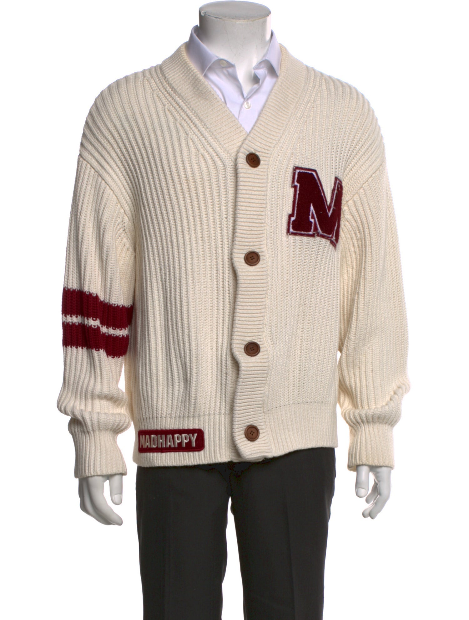 Madhappy Striped V-Neck Cardigan