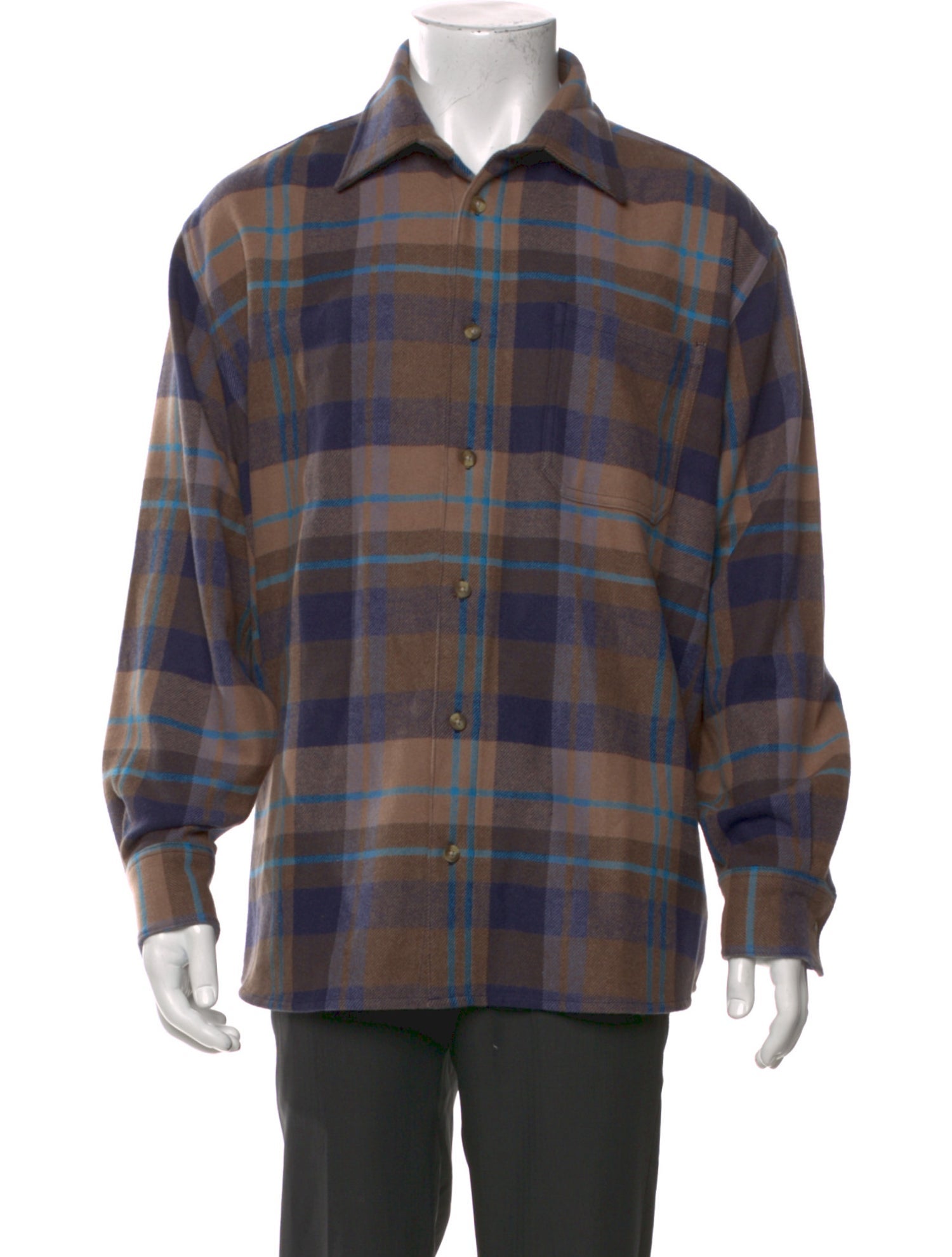 Madhappy Plaid Print Long Sleeve Shirt