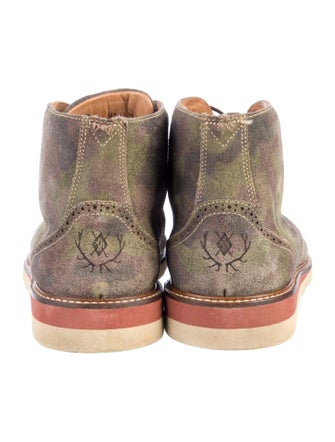 Martin Dingman Suede Printed Lace-Up Boots