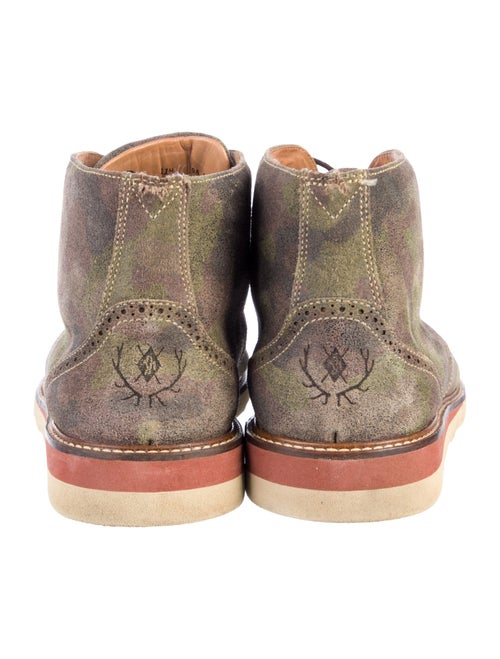 Martin Dingman Suede Printed Lace-Up Boots