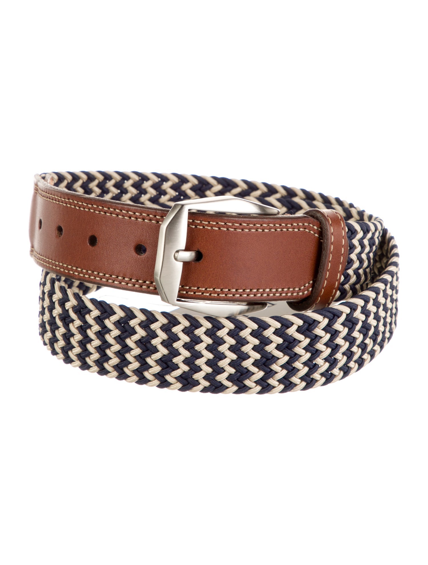 Martin Dingman Skinny Leather Trim Embellishment Waist Belt