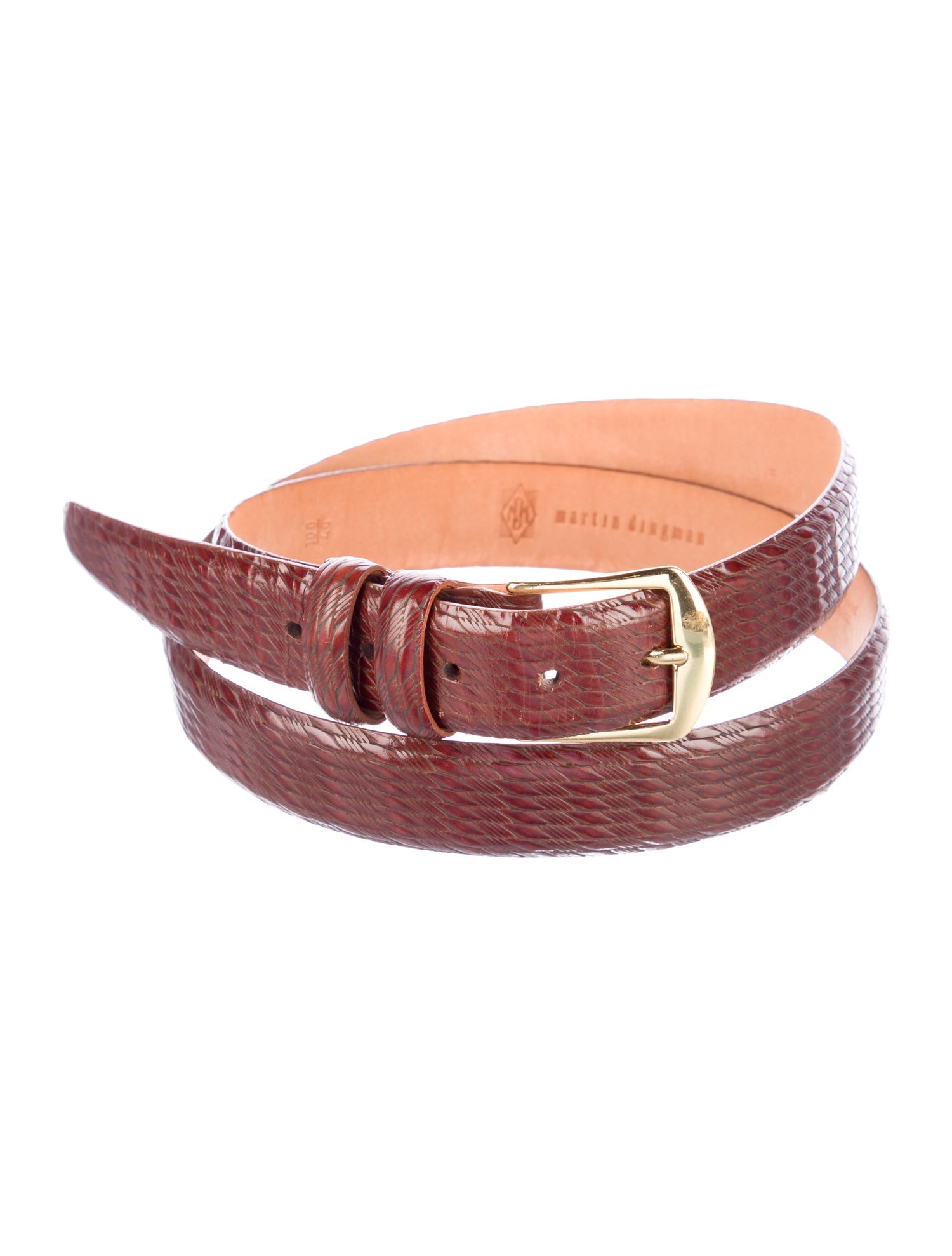 Martin Dingman Skinny Leather Belt