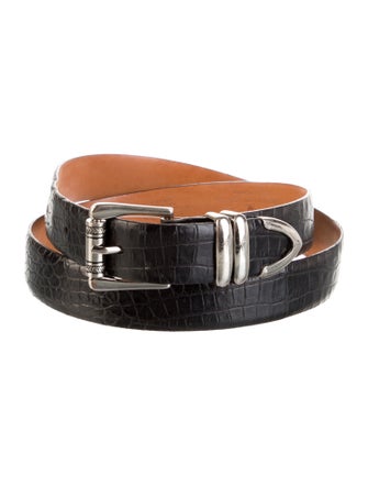 Martin Dingman Wide Crocodile Belt