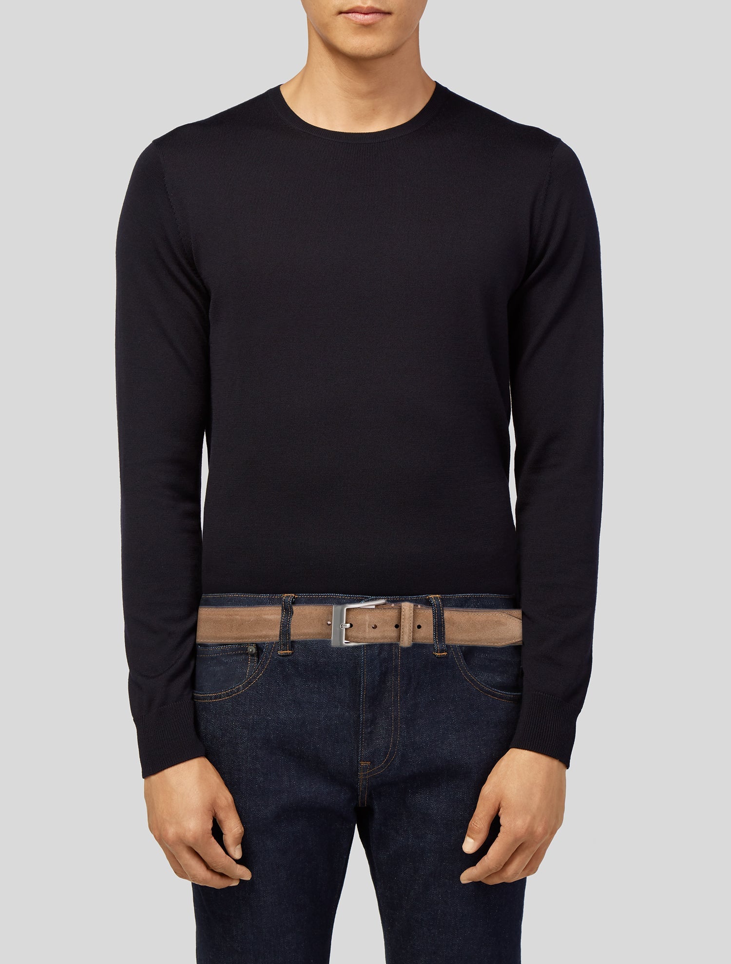 Martin Dingman Skinny Suede Belt