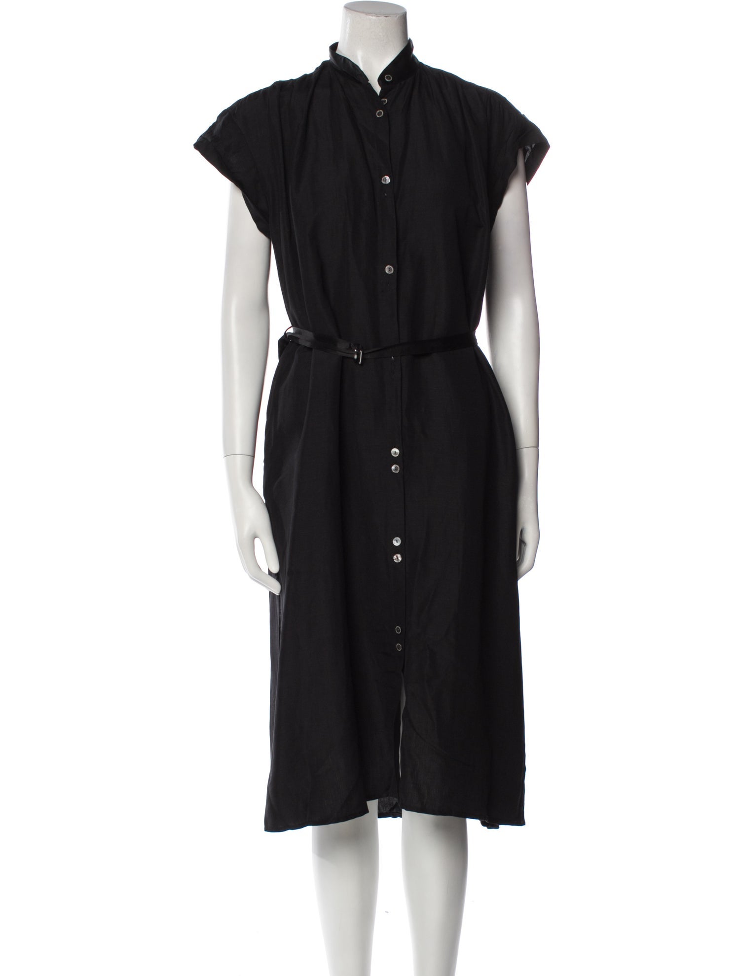 MAISON DE PAPILLON Mock Neck Midi Length Dress