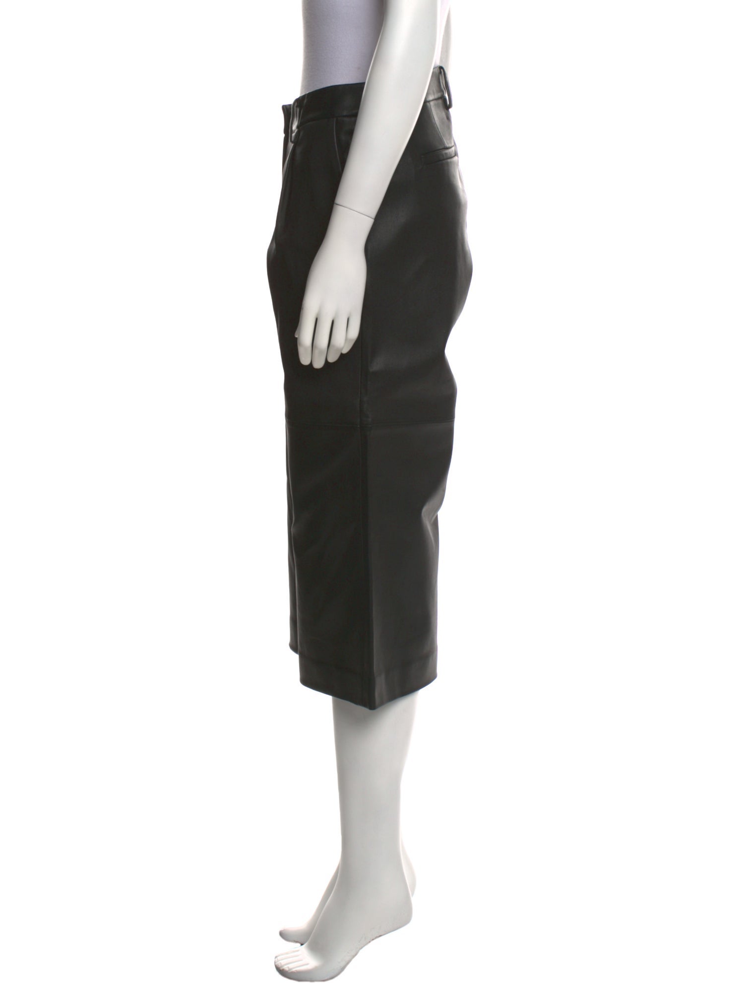 MAISON DE PAPILLON Leather Wide Leg Pants