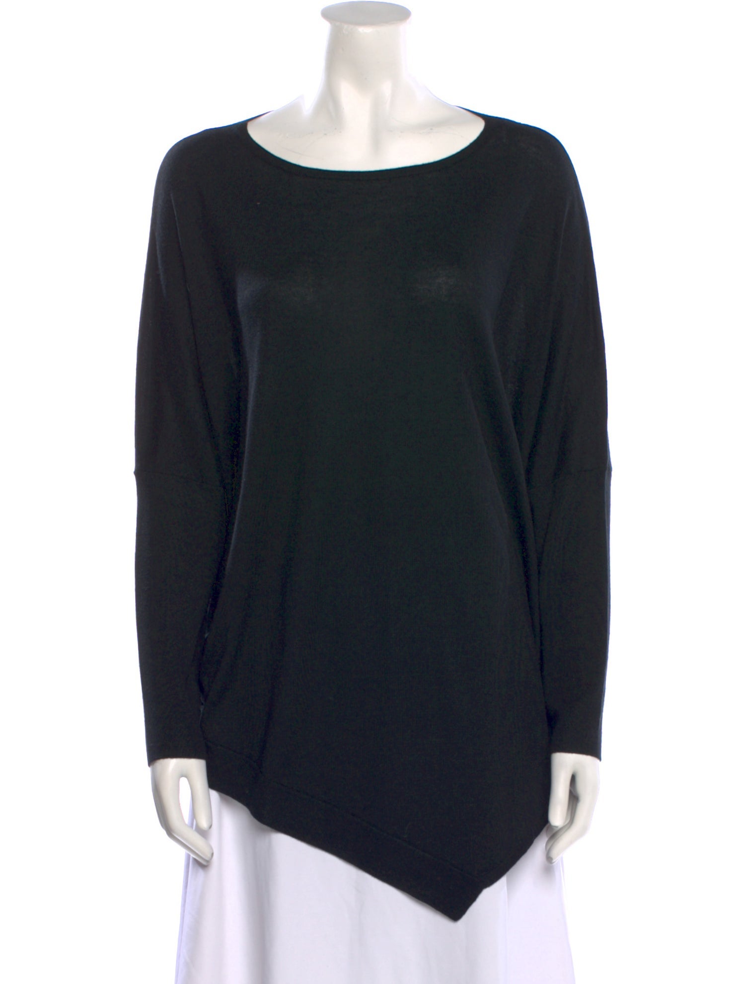 MAISON DE PAPILLON Silk Bateau Neckline Sweater