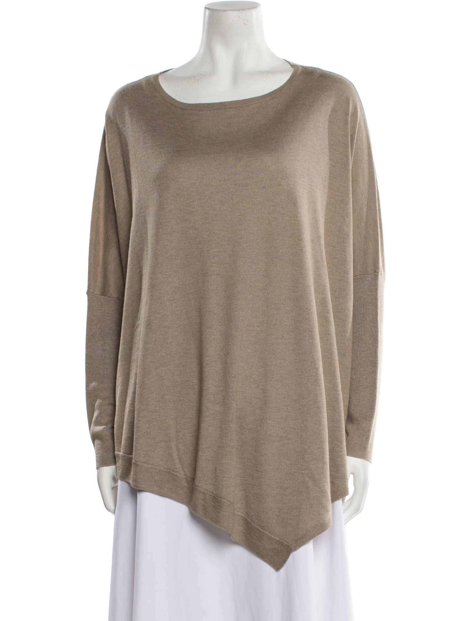 MAISON DE PAPILLON Silk Bateau Neckline Tunic