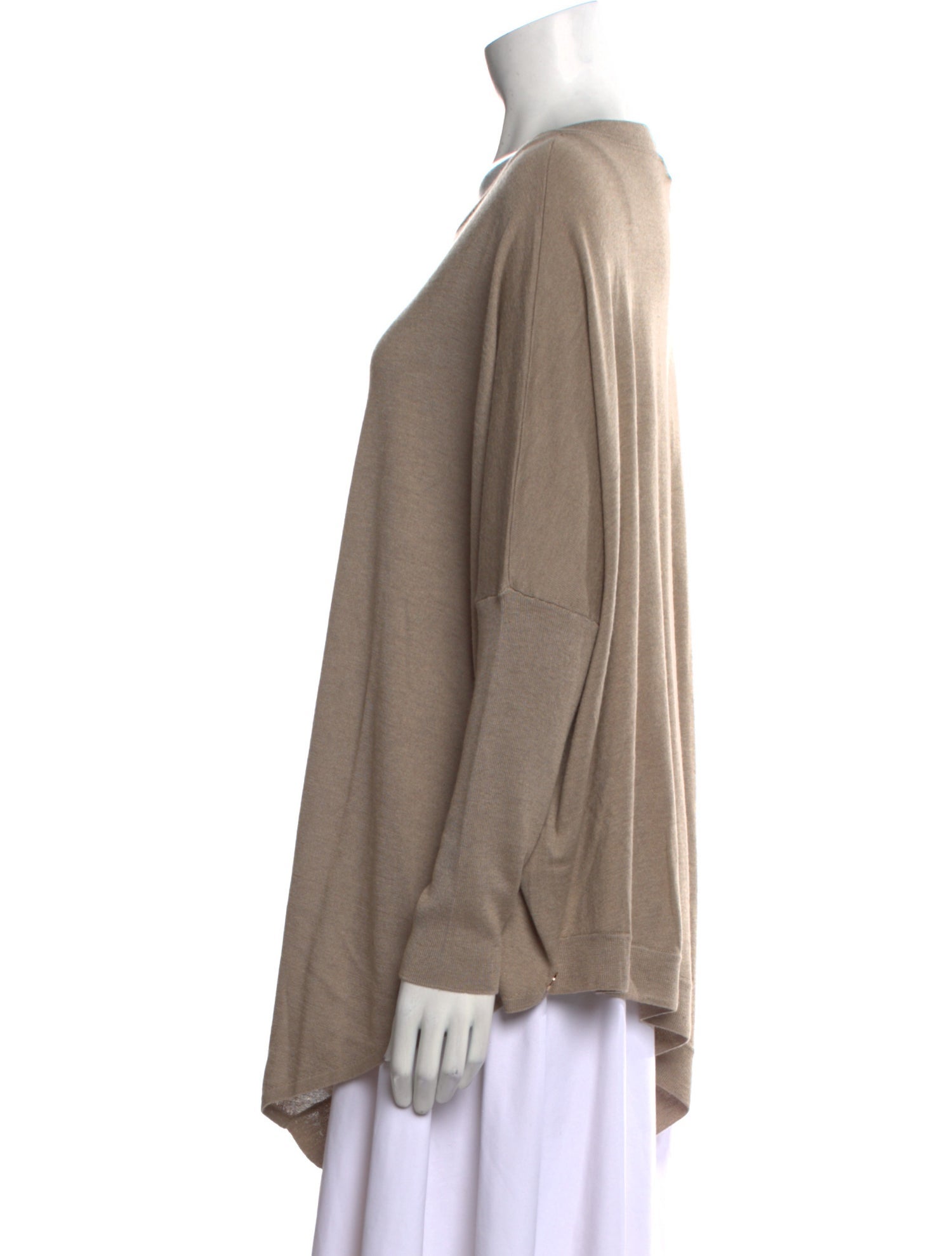 MAISON DE PAPILLON Silk Scoop Neck Tunic