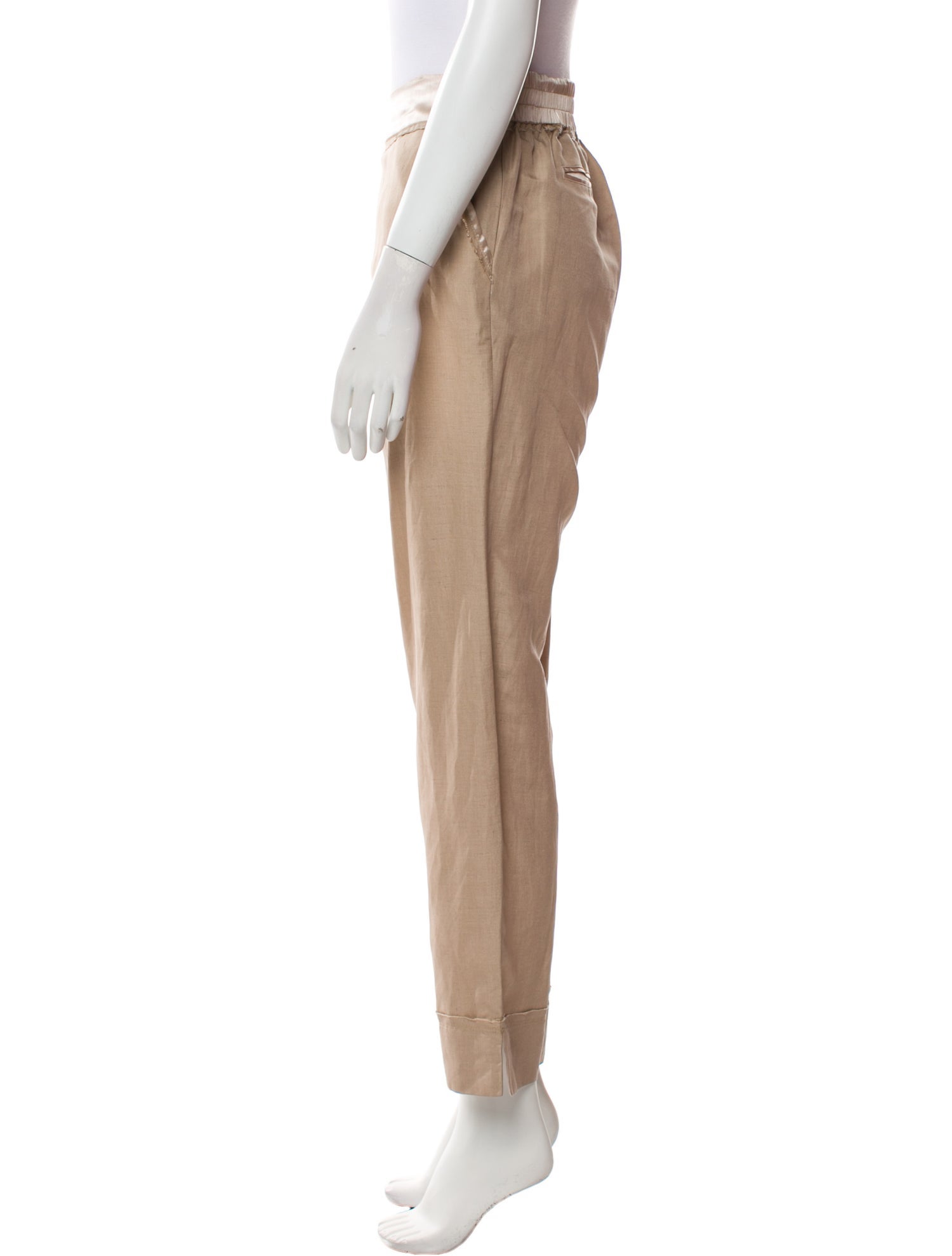 MAISON DE PAPILLON Silk Straight Leg Pants