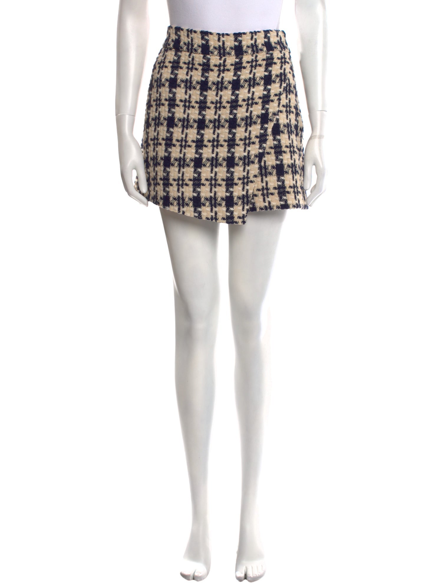 MAISON DE PAPILLON Houndstooth Print Mini Shorts w/ Tags