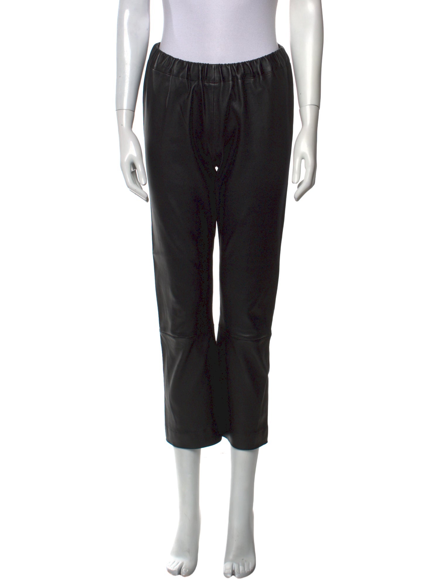 MAISON DE PAPILLON Leather Straight Leg Pants