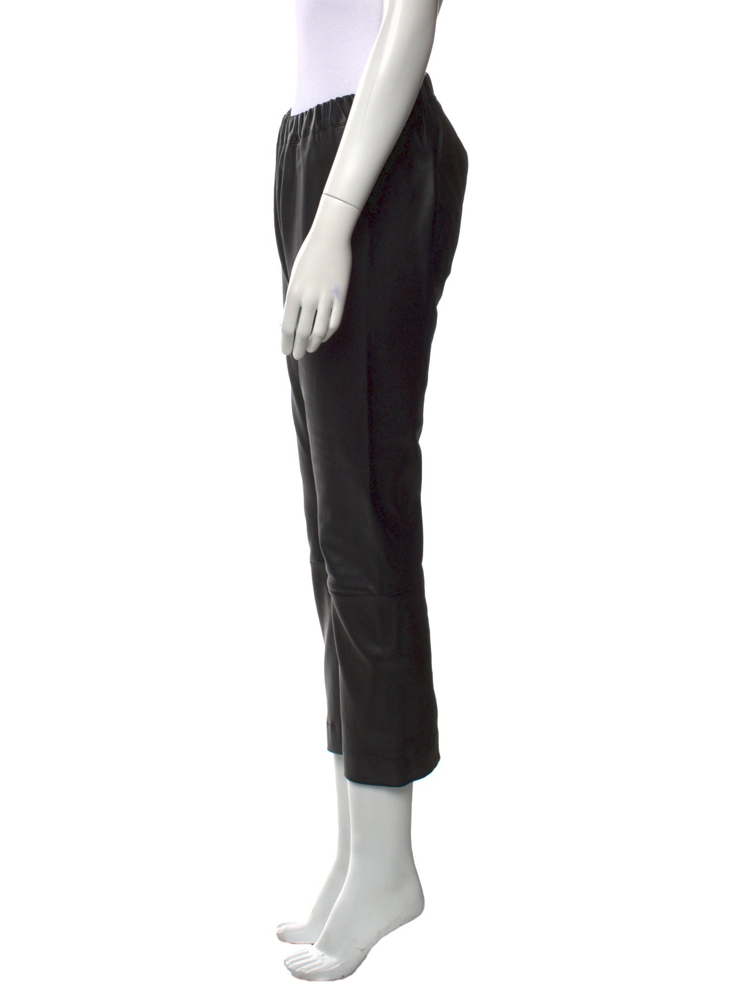 MAISON DE PAPILLON Leather Straight Leg Pants