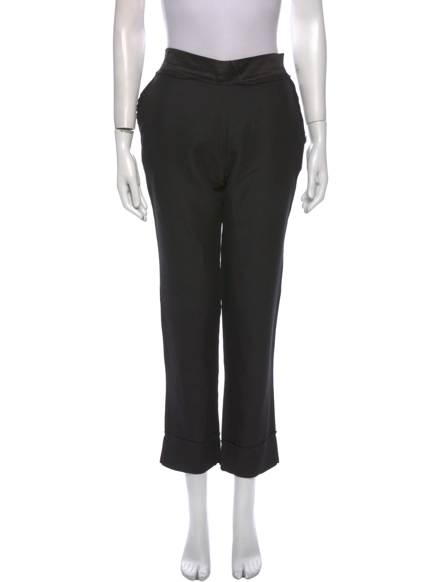 MAISON DE PAPILLON Silk Straight Leg Pants