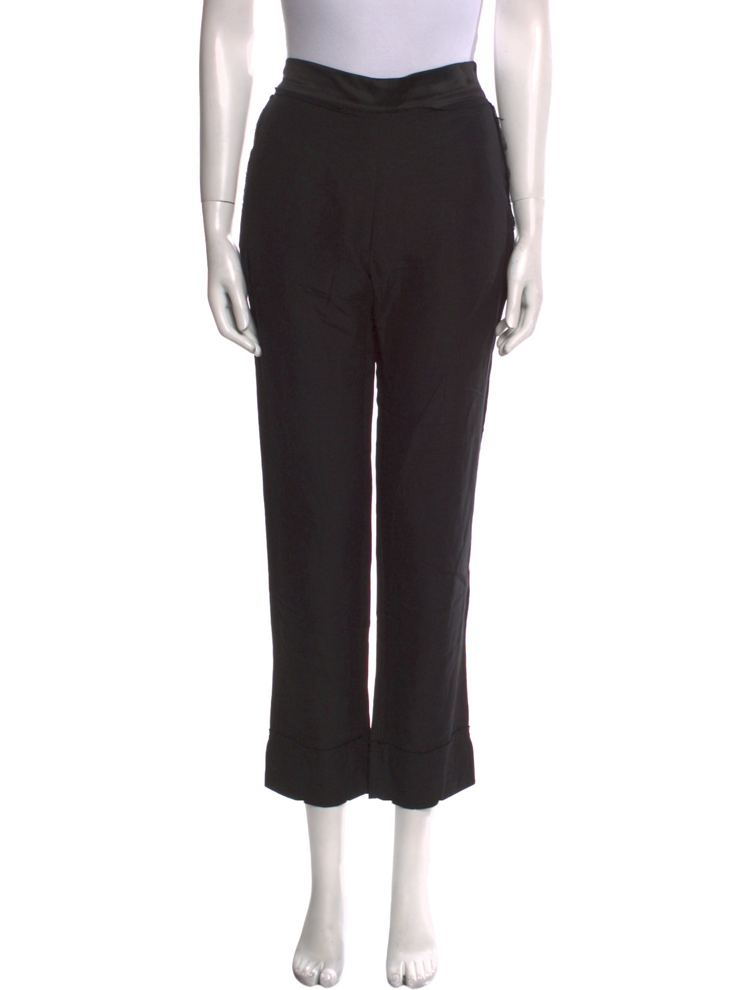 MAISON DE PAPILLON Silk Straight Leg Pants