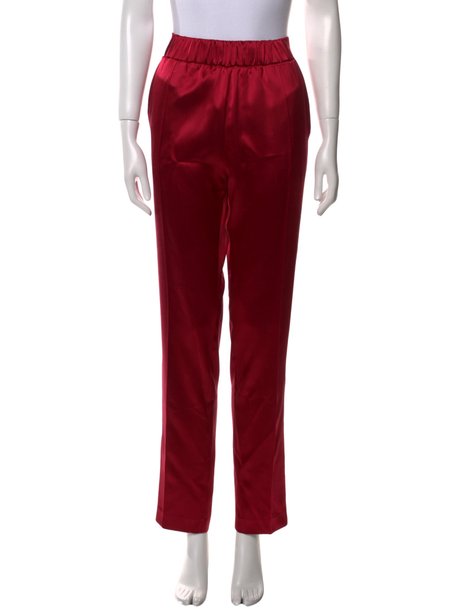 MAISON DE PAPILLON Silk Straight Leg Pants
