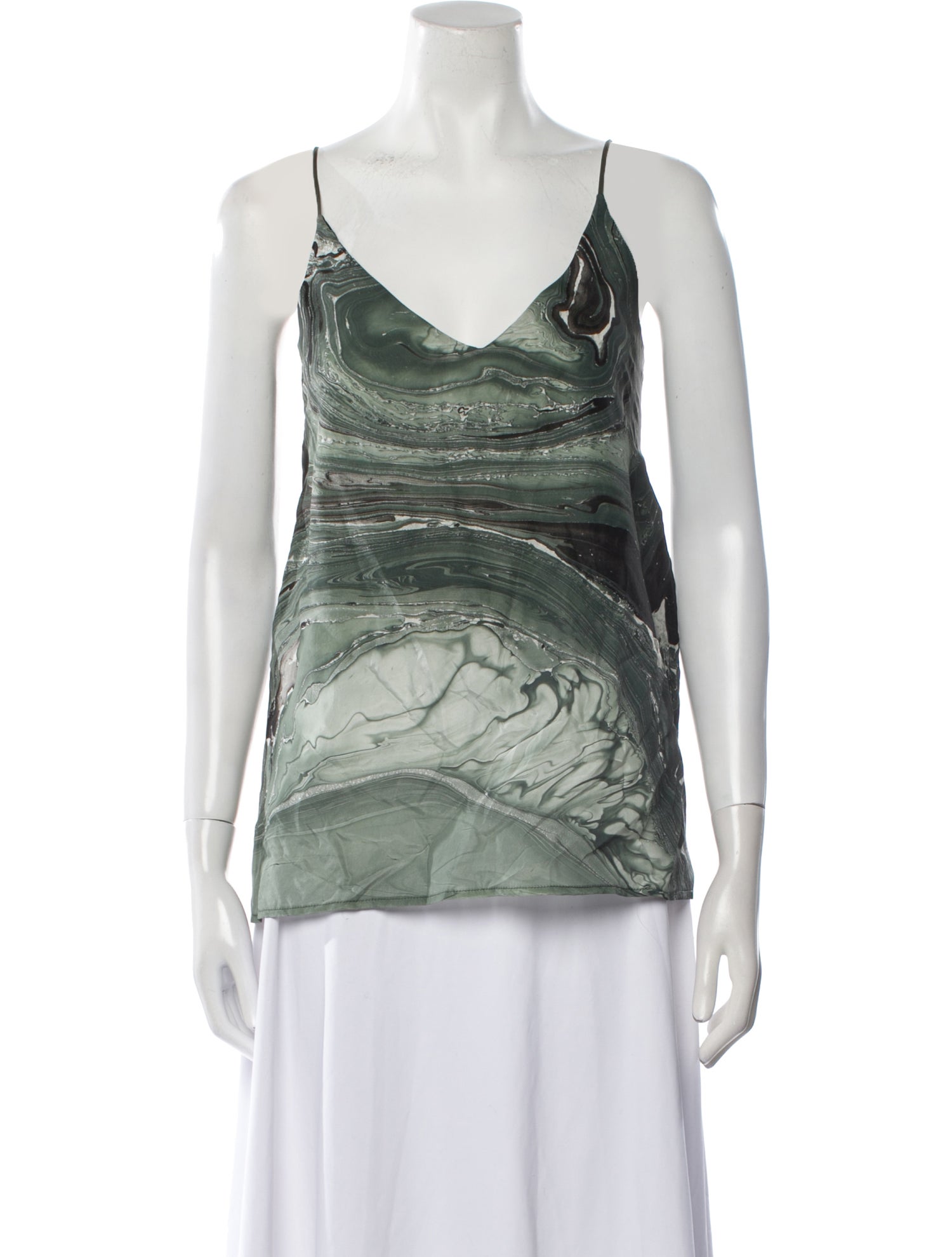 MAISON DE PAPILLON Silk Printed Top w/ Tags