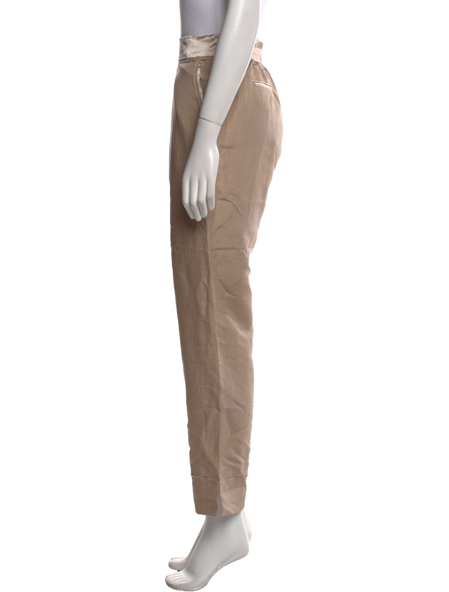 MAISON DE PAPILLON Silk Straight Leg Pants