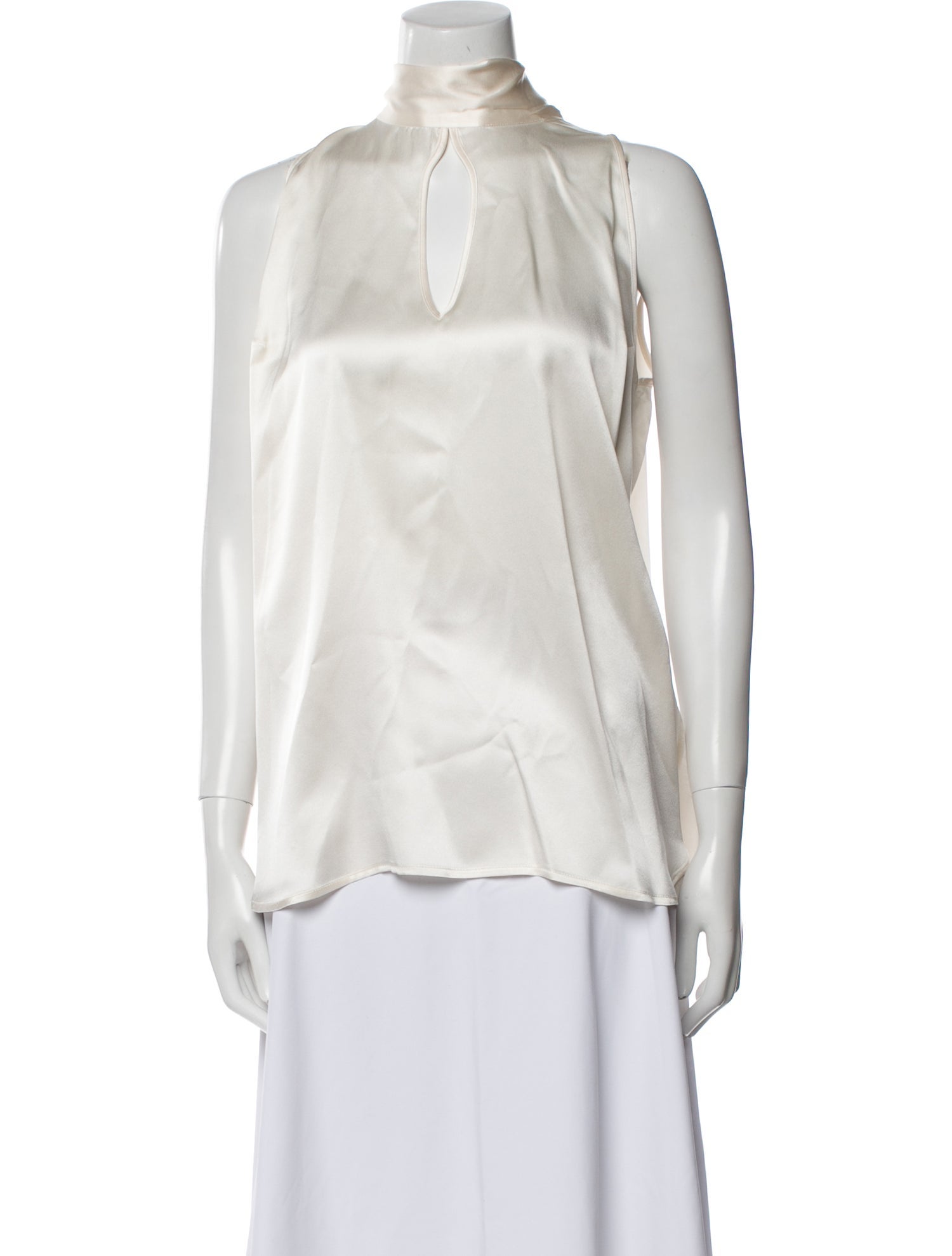 MAISON DE PAPILLON Silk V-Neck Blouse