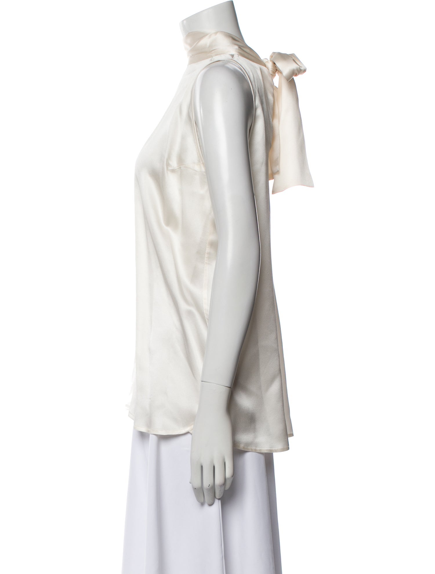 MAISON DE PAPILLON Silk V-Neck Blouse