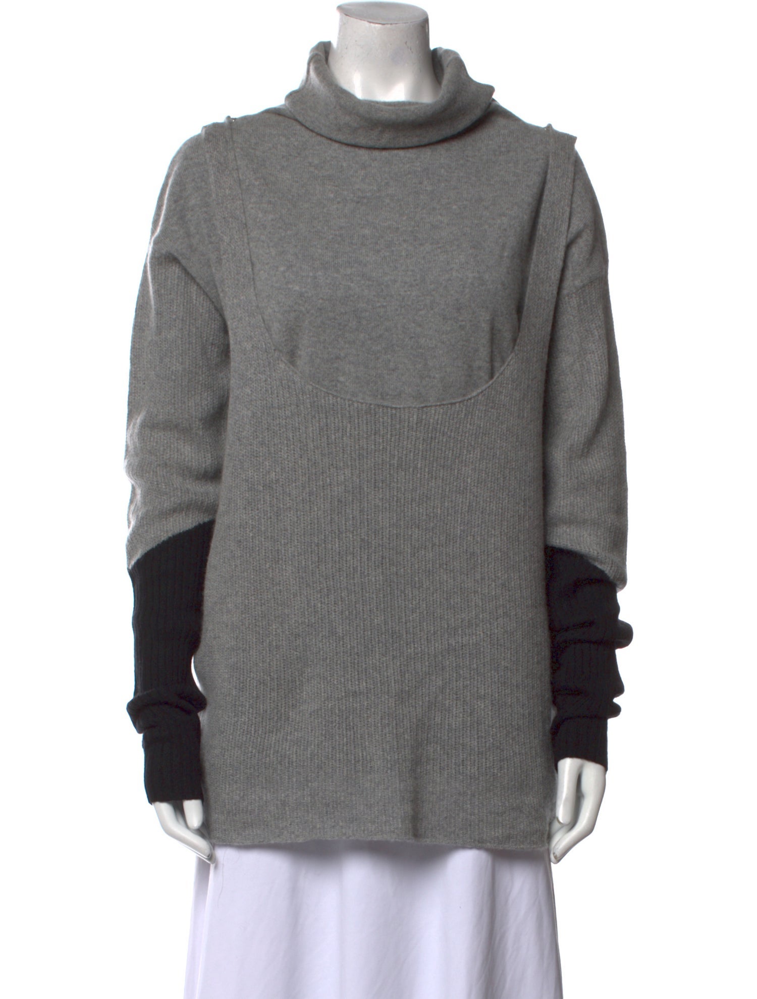MAISON DE PAPILLON Cashmere Colorblock Pattern Sweater