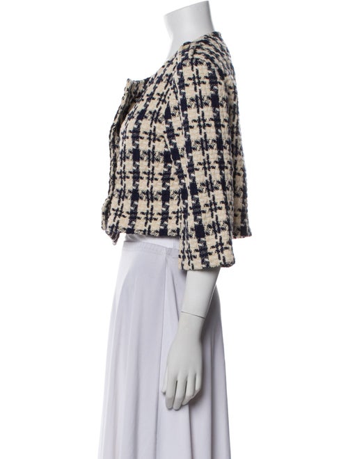 MAISON DE PAPILLON Houndstooth Print Evening Jacket