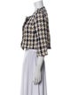 MAISON DE PAPILLON Houndstooth Print Evening Jacket