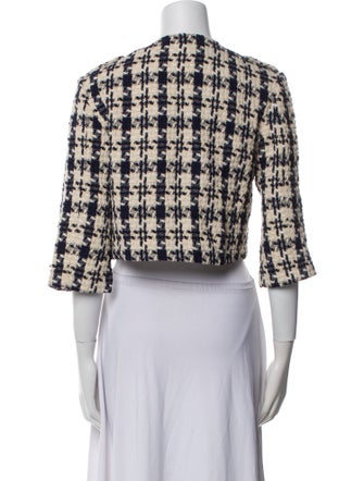 MAISON DE PAPILLON Houndstooth Print Evening Jacket