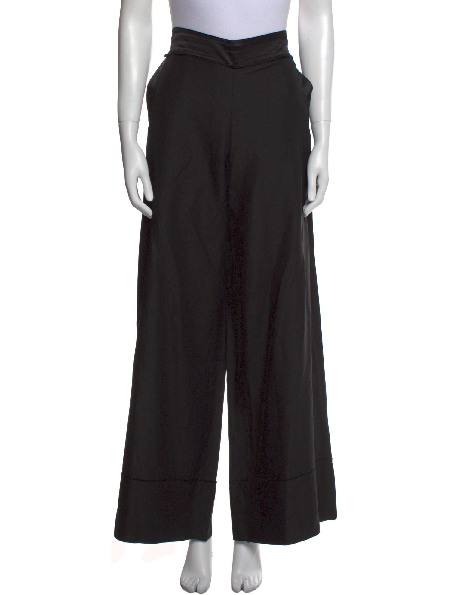 MAISON DE PAPILLON Silk Wide Leg Pants