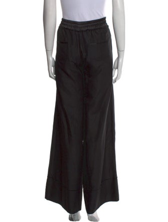 MAISON DE PAPILLON Silk Wide Leg Pants