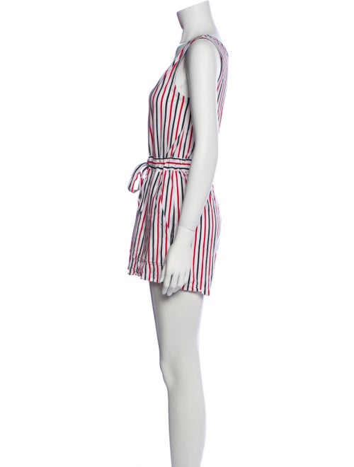 M.D.S. Stripes Striped V-Neck Romper