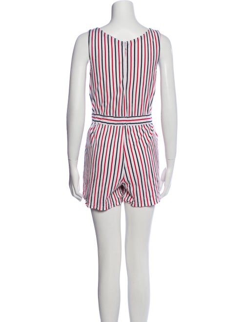 M.D.S. Stripes Striped V-Neck Romper