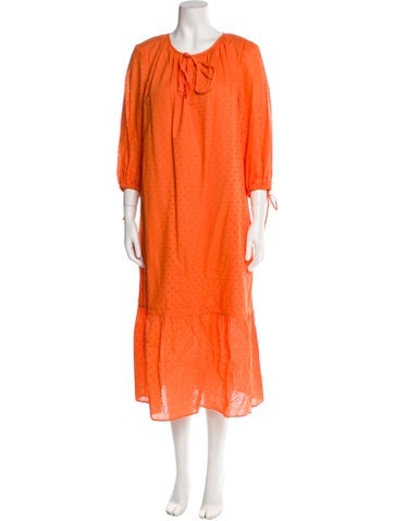 M.d.s. Stripes Dresses Supima Cotton Midi Length Dress M