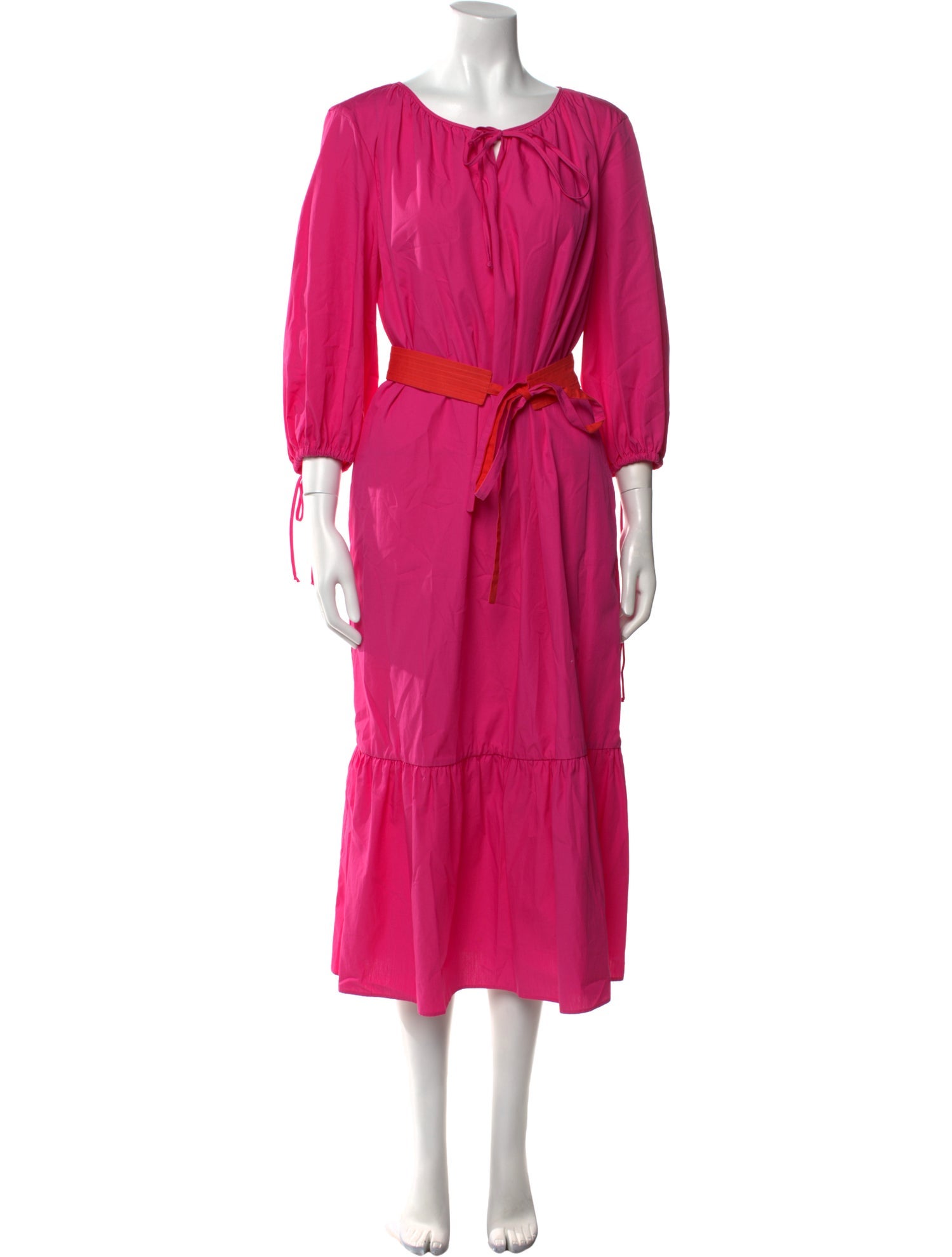 M.D.S. Stripes Scoop Neck Long Dress