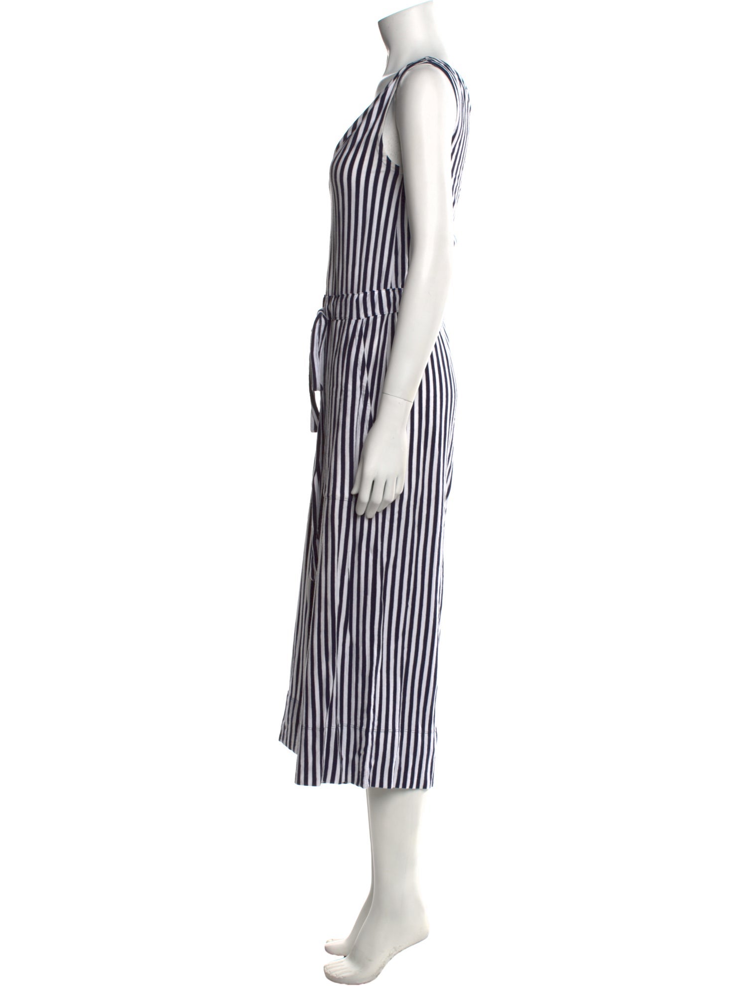 M.D.S. Stripes Striped V-Neck Jumpsuit