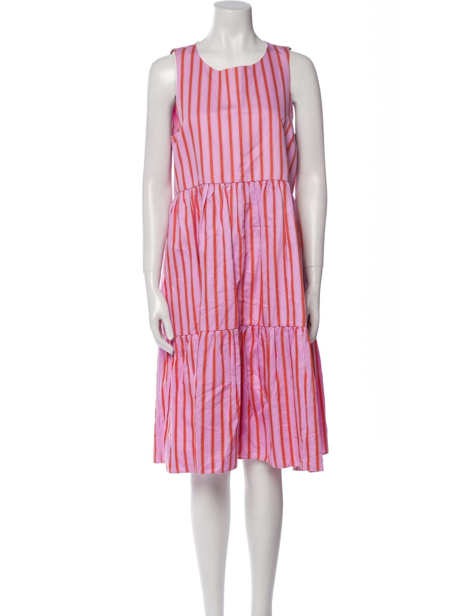 M.D.S. Stripes Striped Midi Length Dress