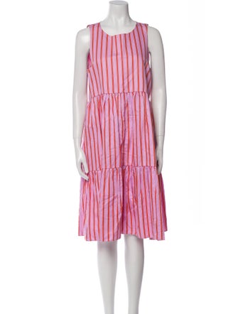 M.D.S. Stripes Striped Midi Length Dress