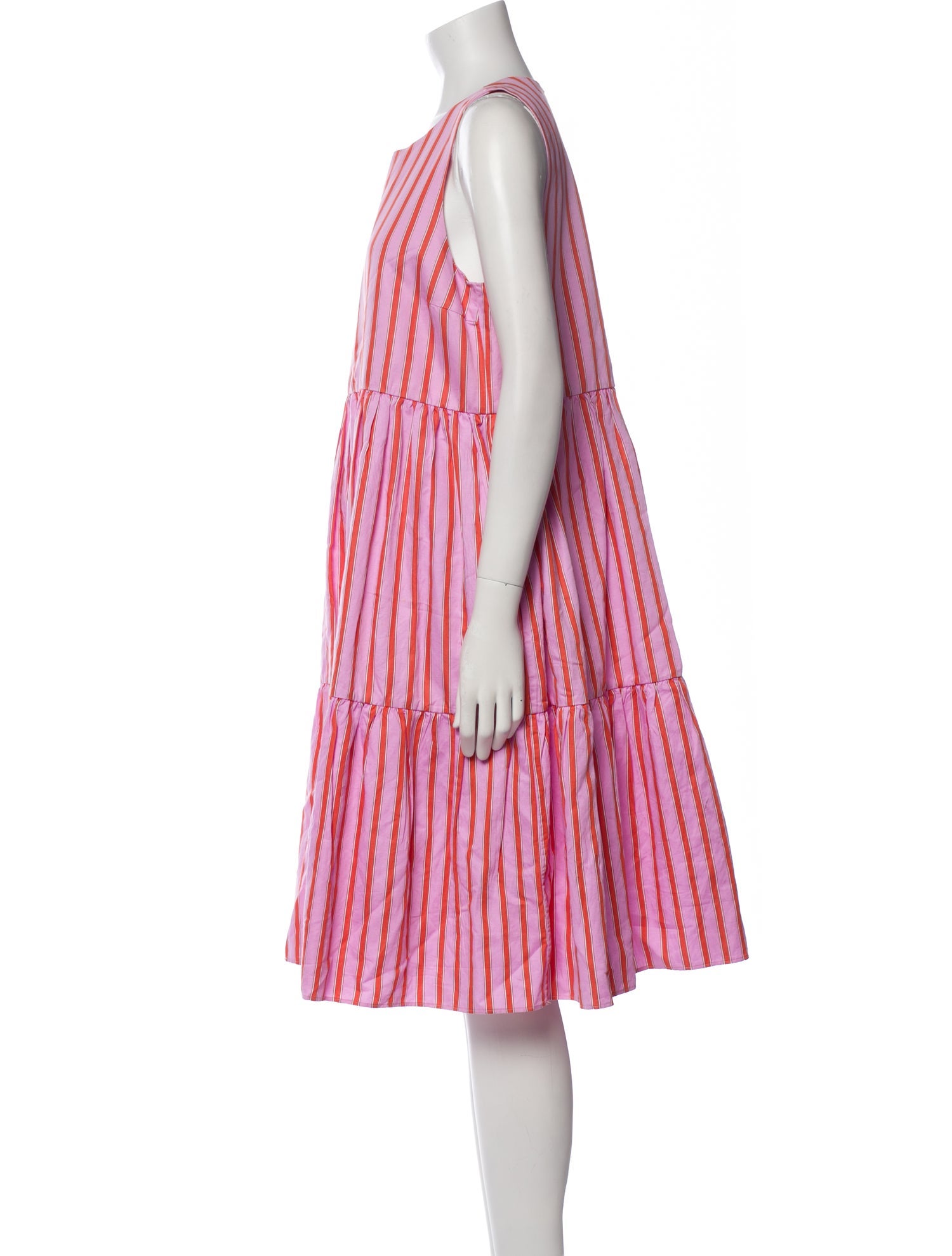 M.D.S. Stripes Striped Midi Length Dress