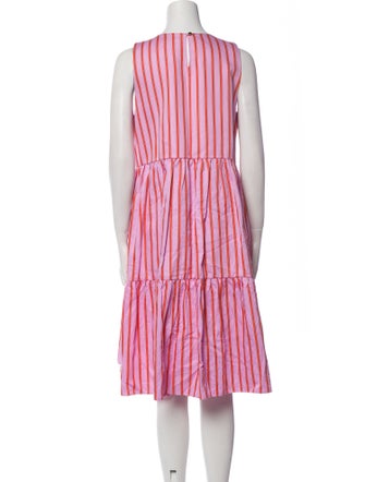 M.D.S. Stripes Striped Midi Length Dress